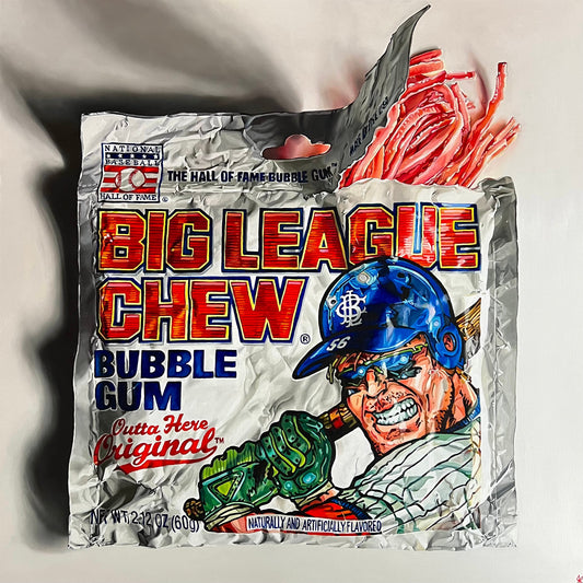 Big League Chew original Canadian art by Jacinthe Rivard