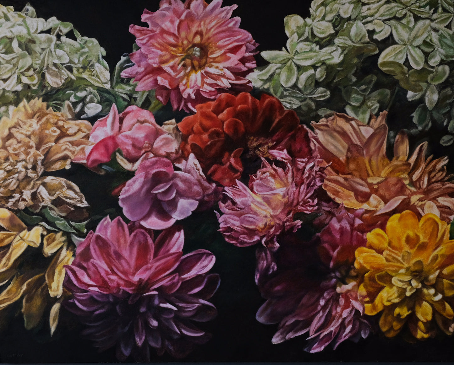 Fall Flowers original Canadian art by Robert Lemay