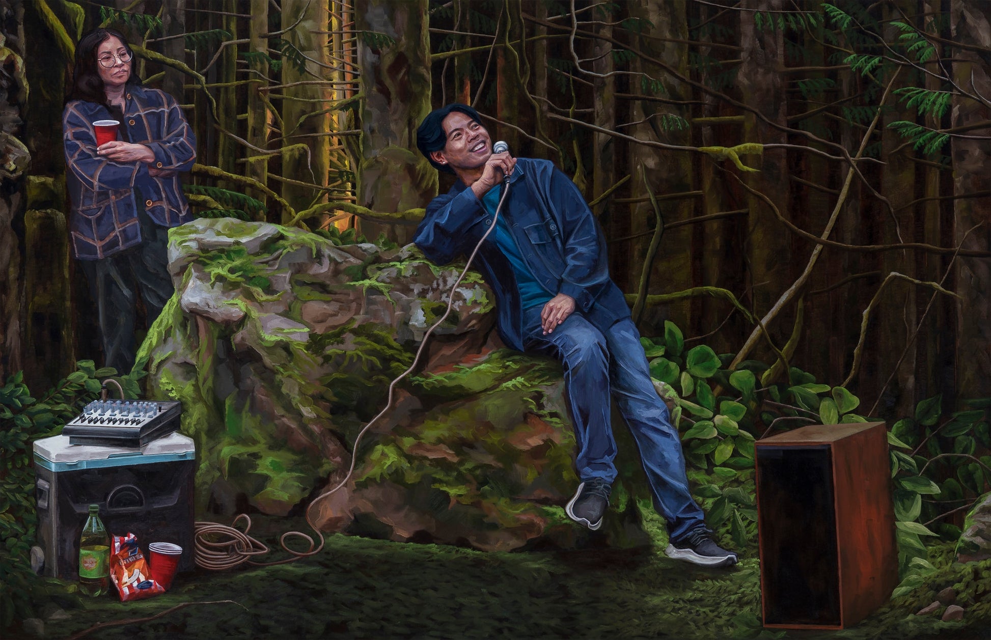 Karaoke Saves Languages original Canadian art by Chrystal Phan