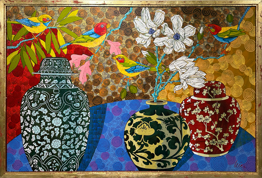 Exotic Still Life with my Favourite Birds
