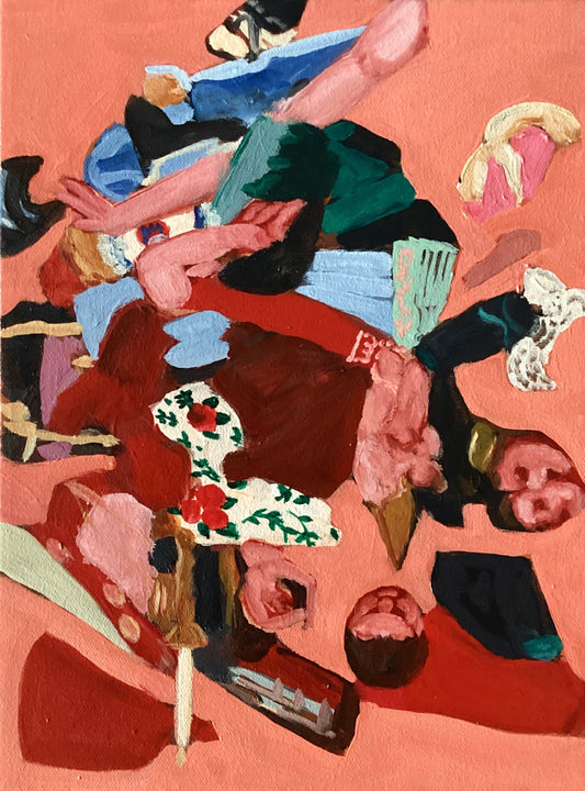 My heart still
confuses centre original Canadian art by Angie Quick