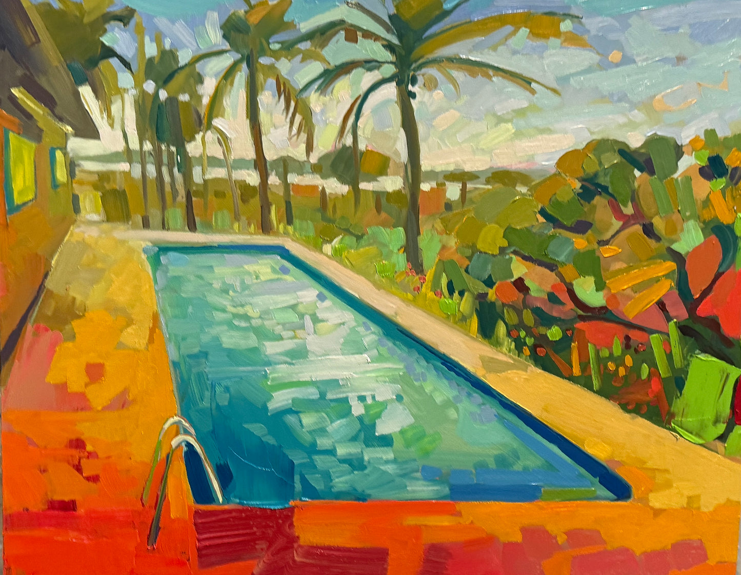 Pool Side original Canadian art by Chrissy Nickerson