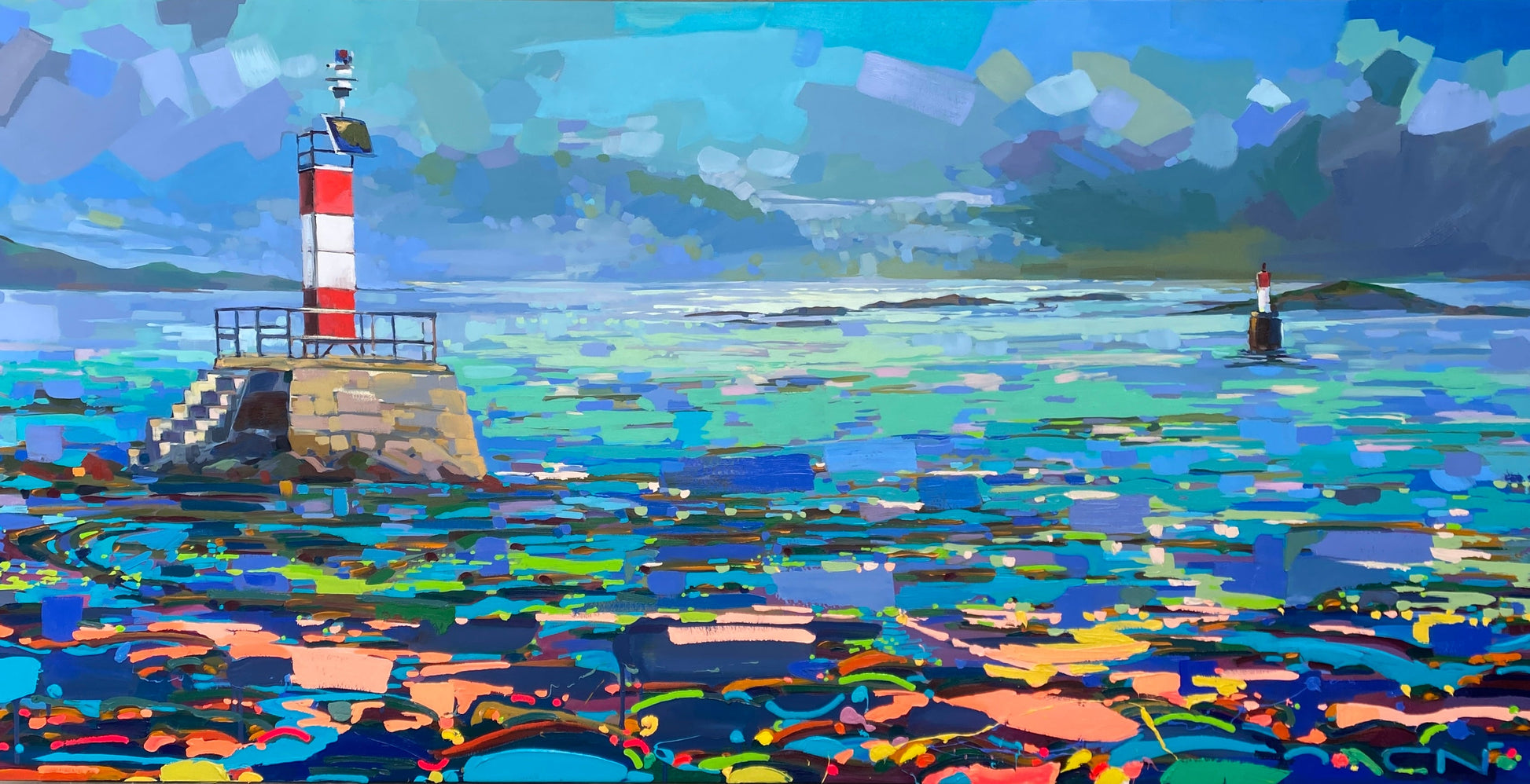 Oak Bay Lights original Canadian art by Chrissy Nickerson