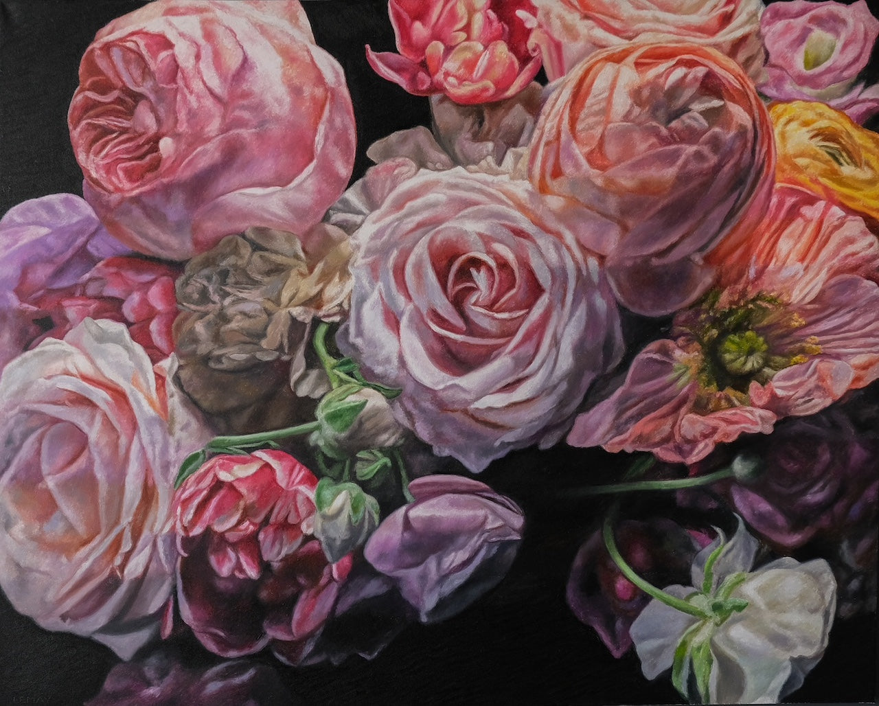 Rose Bouquet original Canadian art by Robert Lemay