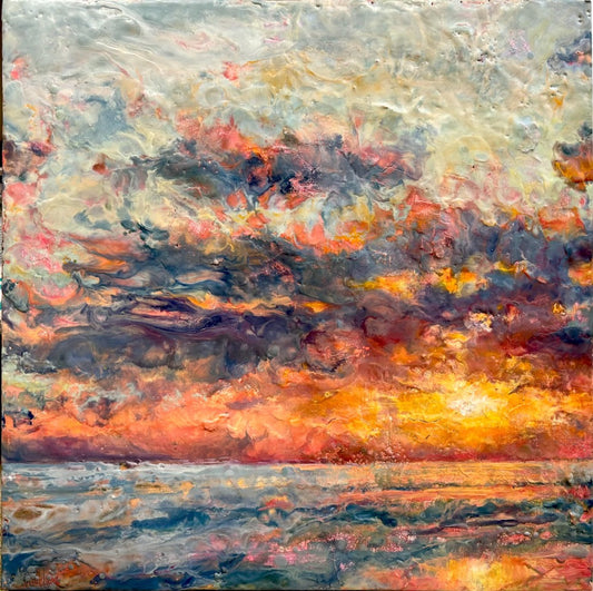 Smoke on the Water, Fire in the Sky original Canadian art by Kathy Bradshaw