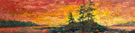 Swaying to the Sunset original Canadian art by Kathy Bradshaw