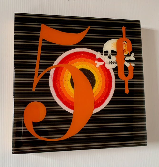 FIVE CENT-SKULL original Canadian art by Jay Hanscom