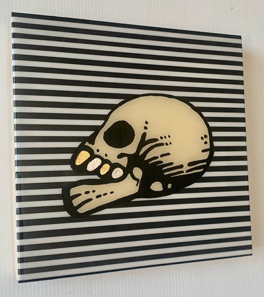 GOLD CROWNS w/ PRISON STRIPES original Canadian art by Jay Hanscom