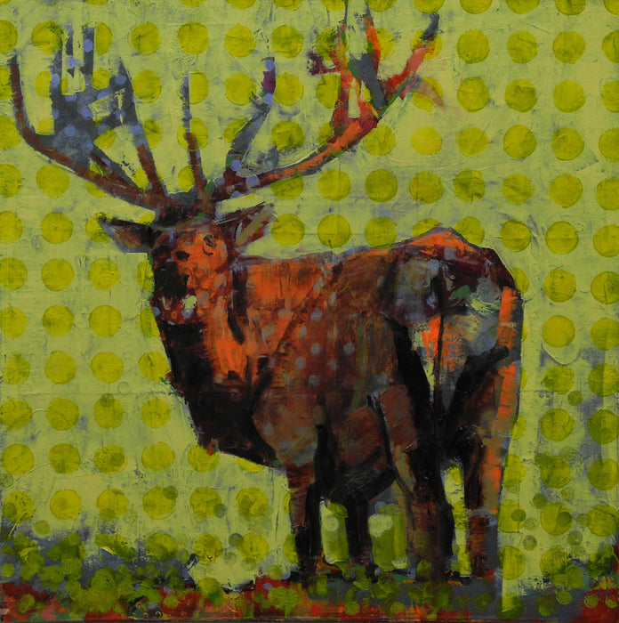 Animal Painting # 018-1563 (elk) by Les Thomas