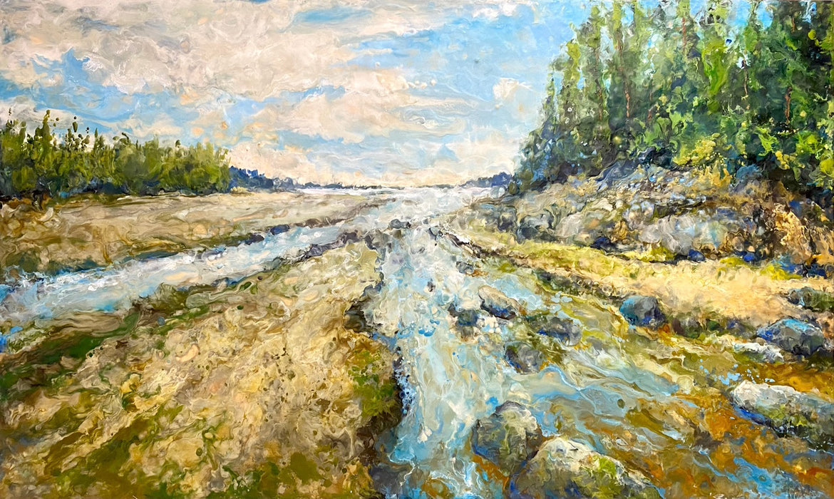 Go With the Flow II by Kathy Bradshaw, at Gallery Merrick