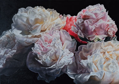 Peony Garden original Canadian art by Robert Lemay