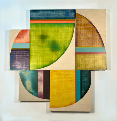 Solids and Stripes original Canadian art by Peggy Bell