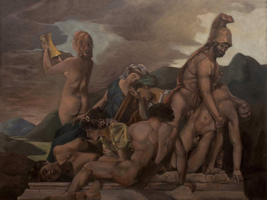The Word Unequivocally Stocks Heaven (After Tadema/David) original Canadian art by Adrien Smart