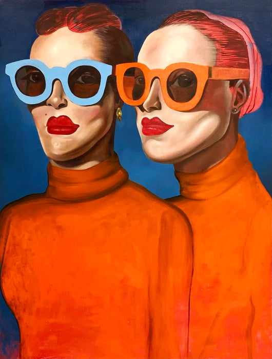 Two Figures in Sunglasses original Canadian art by Noah Becker