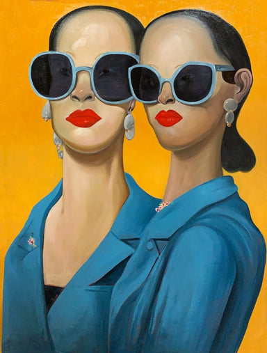 Two People in Sunglasses original Canadian art by Noah Becker
