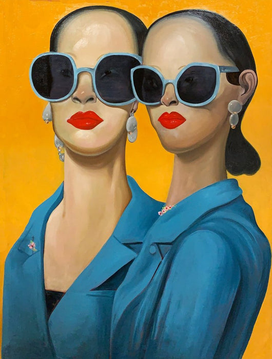 Two People in Sunglasses original Canadian art by Noah Becker
