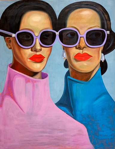 Two Persons in Sunglasses original Canadian art by Noah Becker