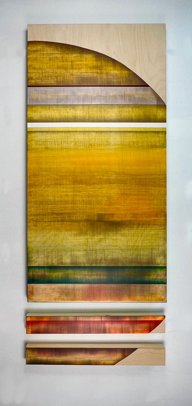 Yellow Arc Scape original Canadian art by Peggy Bell